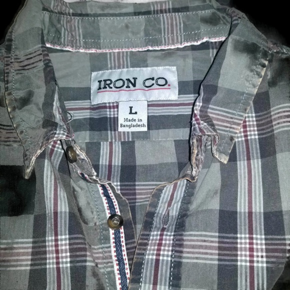 Iron Co Plaid Long Sleeve Button Down Shirt - Picture 2 of 5
